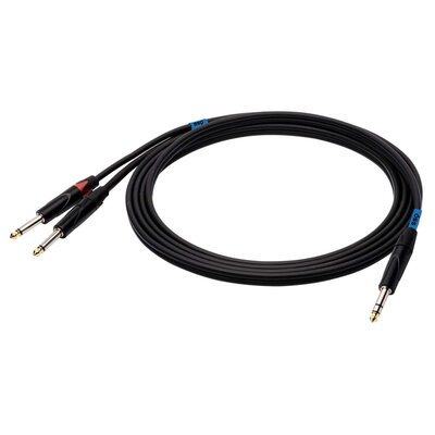 SSQ JSJM3 - kabel Jack stereo - 2x Jack Mono 3 metrowy
