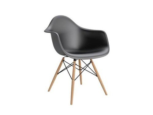 D2.Design Krzesło P018W PP czarne drewniane nogi DK-40927