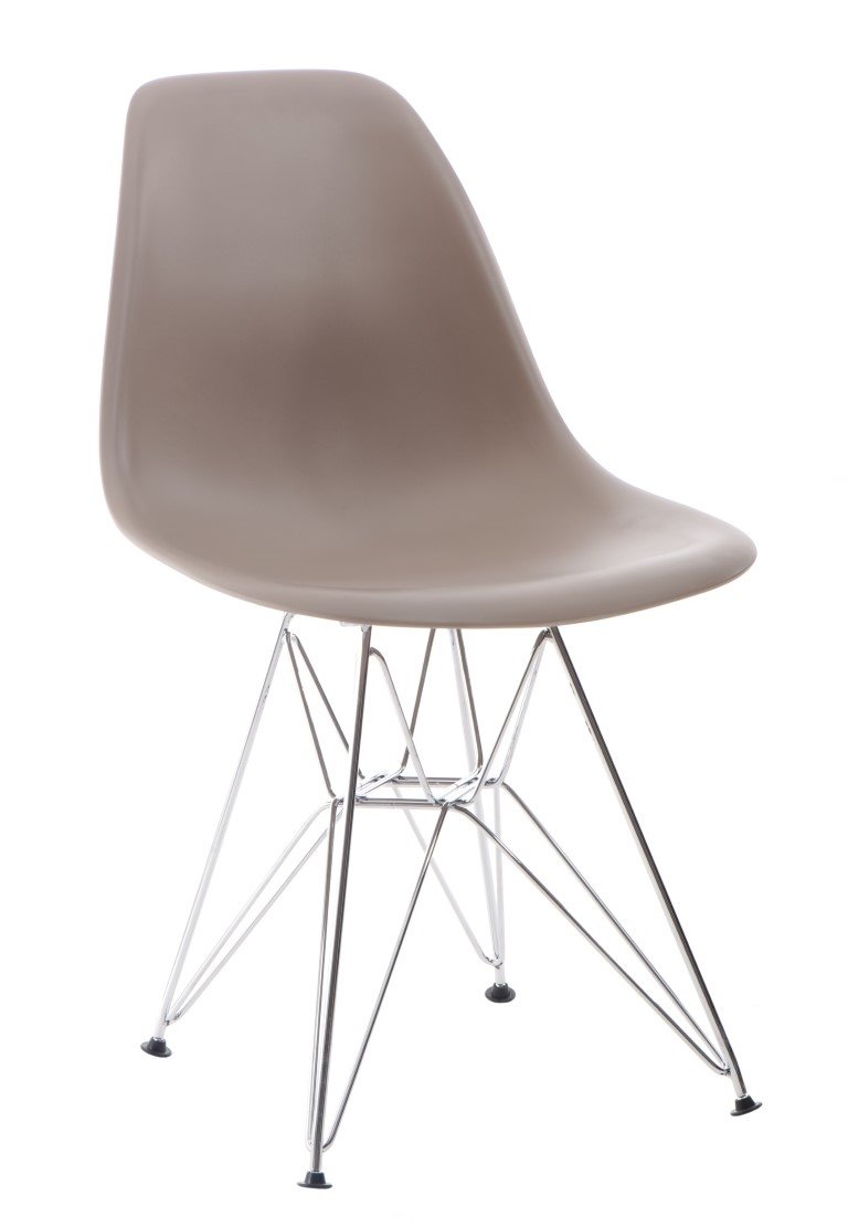 D2.Design Krzesło P016 PP mild grey, chromowane nogi 24216