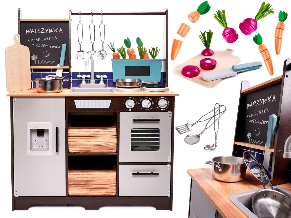 Kuchnia drewniana MDF z akcesoriami LOFT XXL 96cm KX6286
