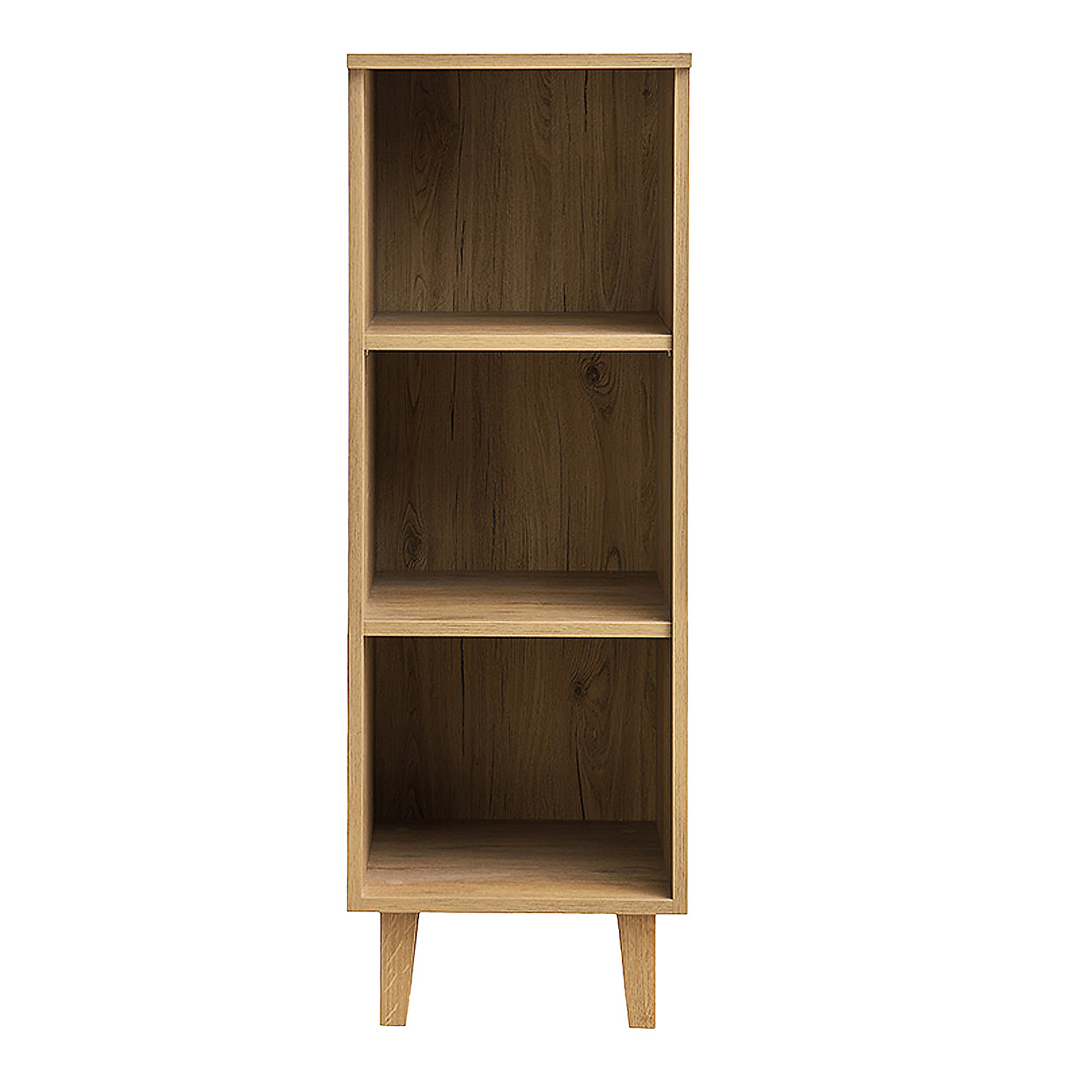 Regał Frisk 117 cm, dąb, z półkami