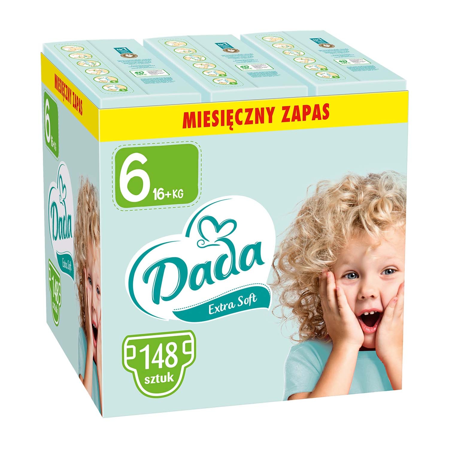 Pieluszki Extra Soft 6 XL, 16+ kg, 148 szt., z dodatkiem ekstraktu z aloesu