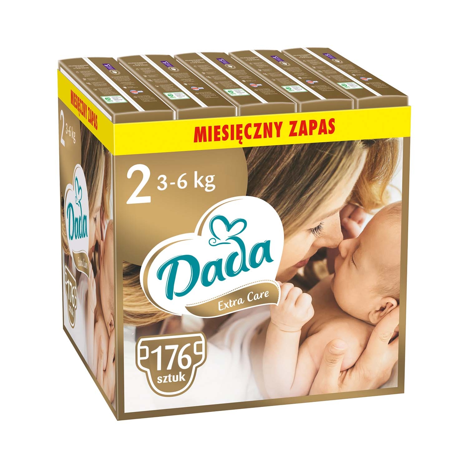 Pieluszki Extra Care 2 Mini, 3-6 kg, 176 szt., superchłonny wkład