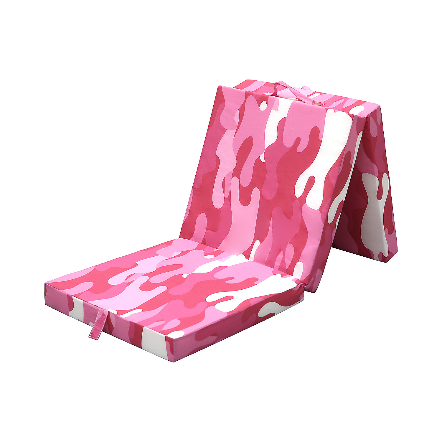 Materac składany Thommy, 190 x 63 x 8 cm, średnio twardy, różowy