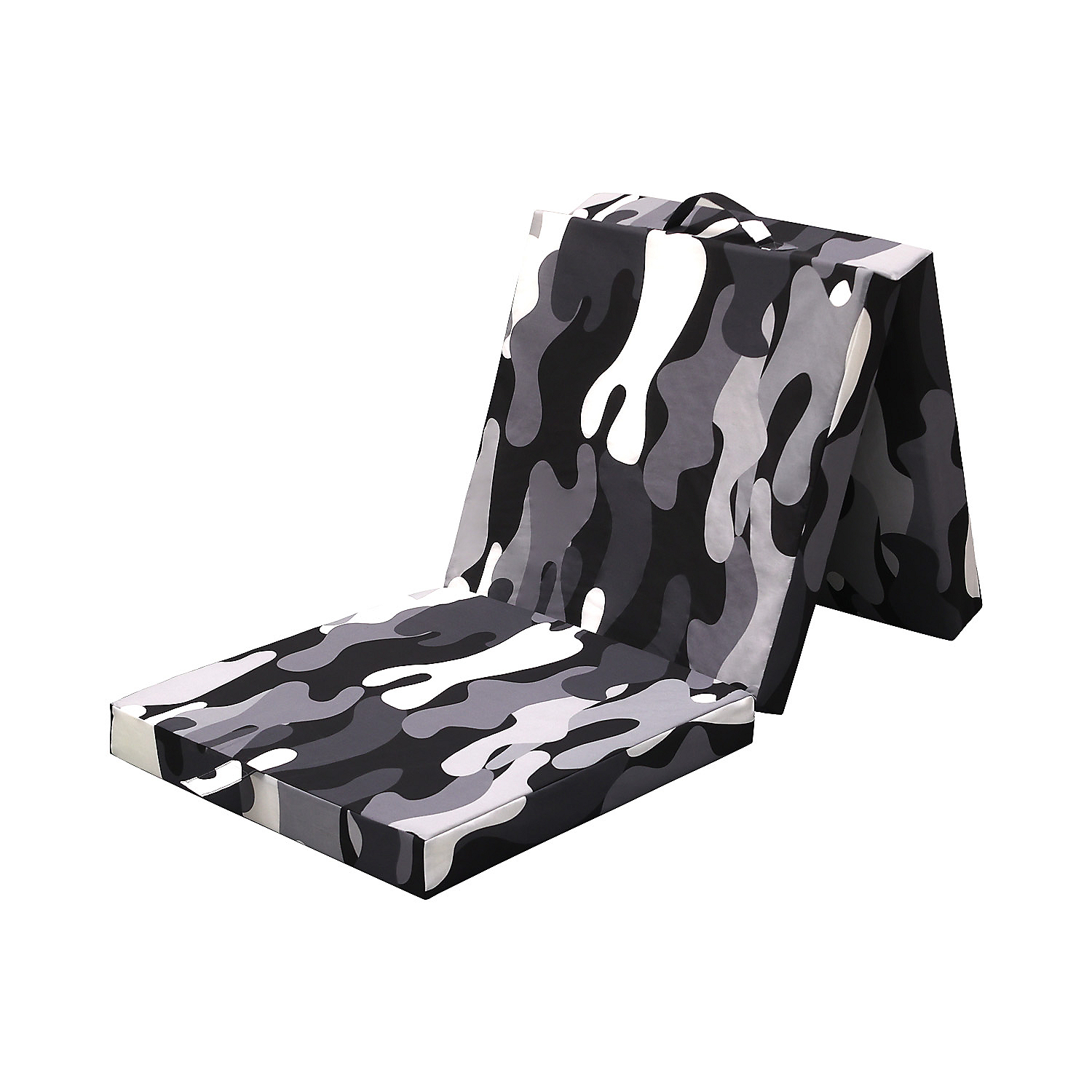 Materac składany Thommy, 190 x 63 x 8 cm, średnio twardy, szary