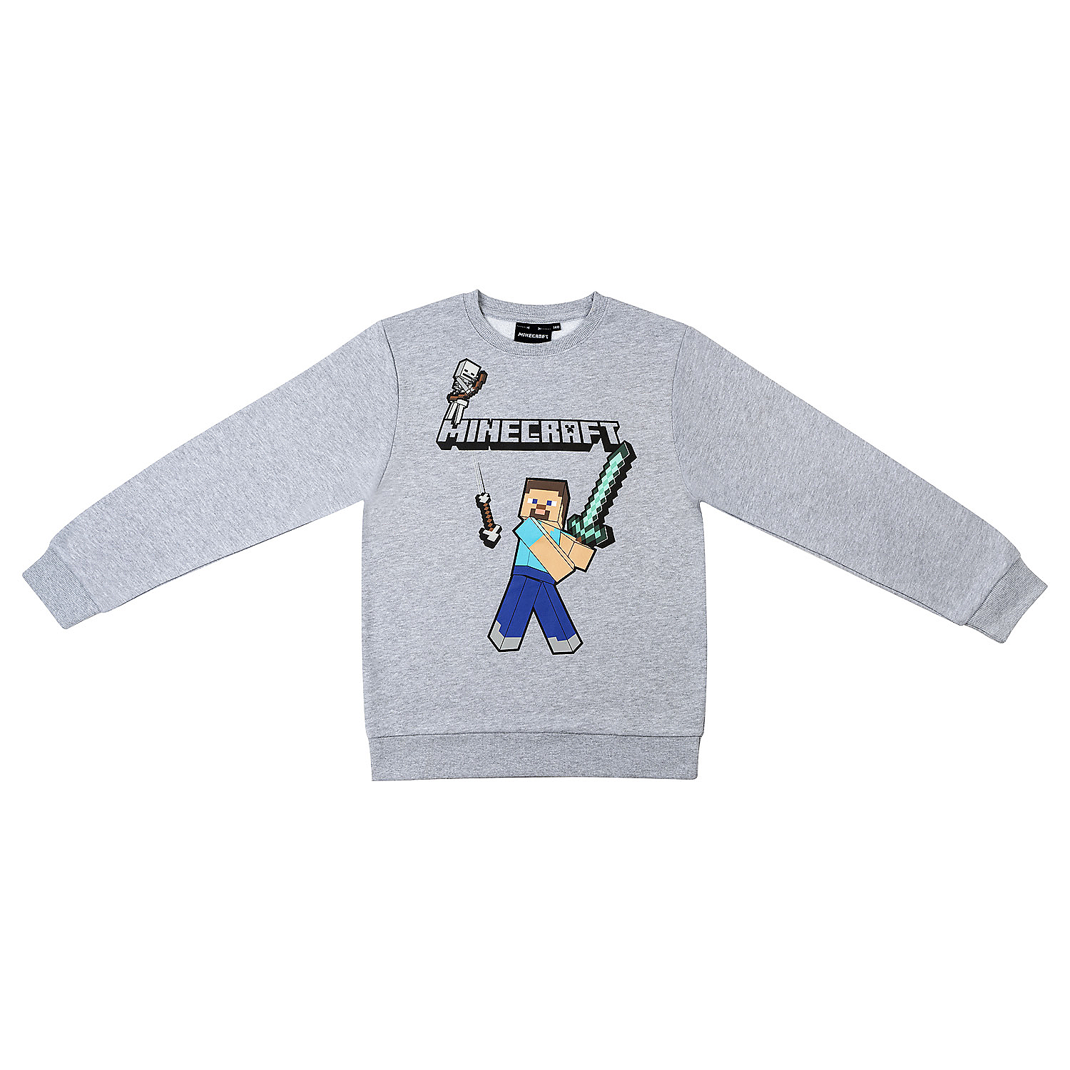 Bluza Minecraft, 140 cm, wzór Steve, z długim rękawem
