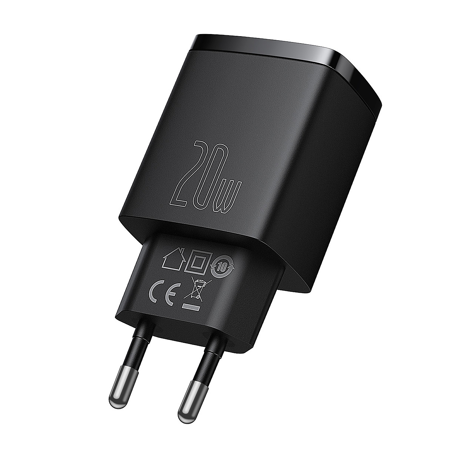 Baseus Ładowarka sieciowa, QC 20 W, czarna, dwa porty