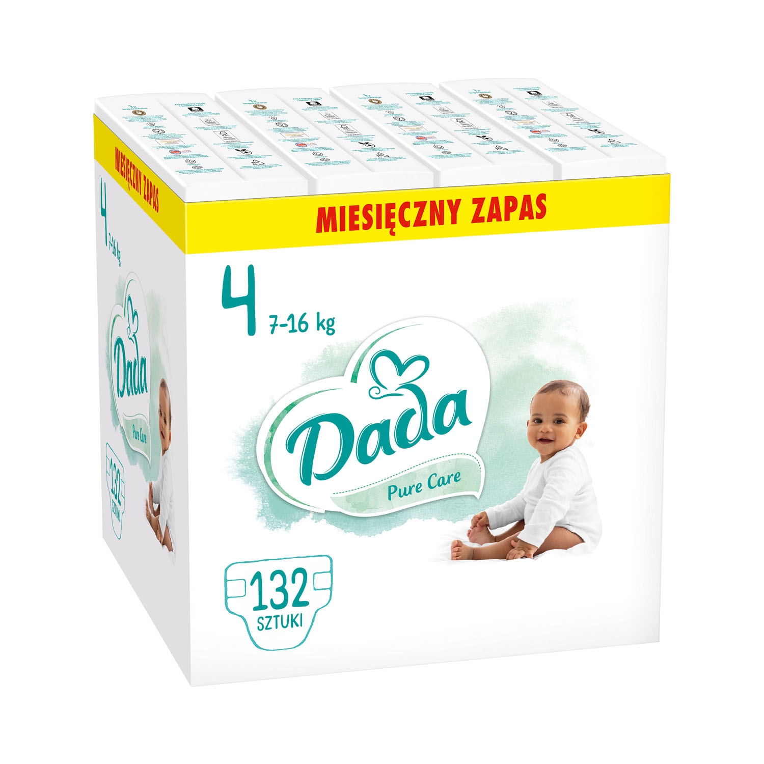 Pieluszki Pure Care 4 Maxi, 7-16 kg, 132 szt., identyfikator wilgotności