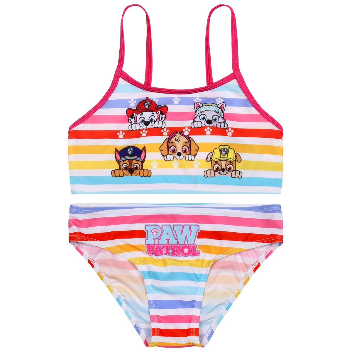 Psi Patrol Dwuczęściowy strój kąpielowy, dziewczęcy kostium kąpielowy, kolorowy 3-4 lata 98/104 cm