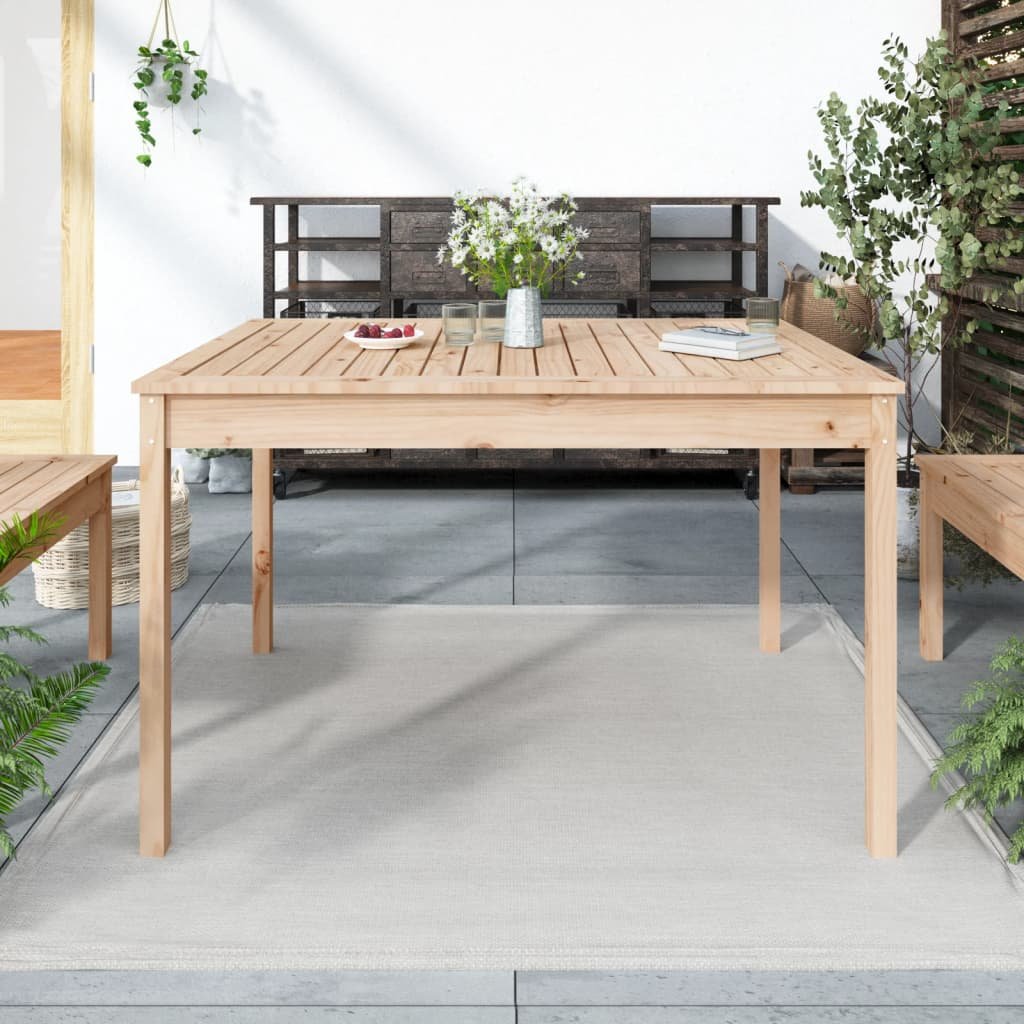 vidaXL Stolik ogrodowy, 121x82,5x76 cm, lite drewno sosnowe