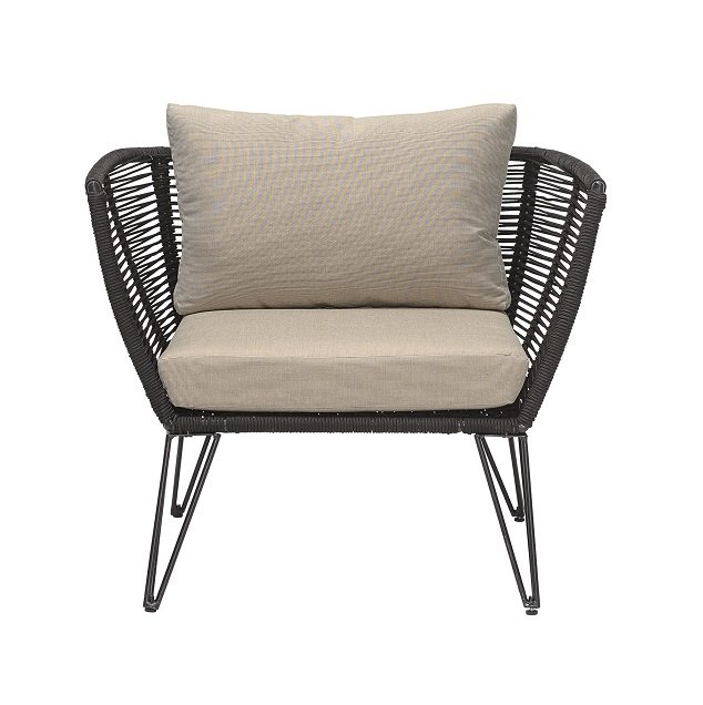 Bloomingville Bloomingville -Fotel Mundo czarny metalowy 50255215
