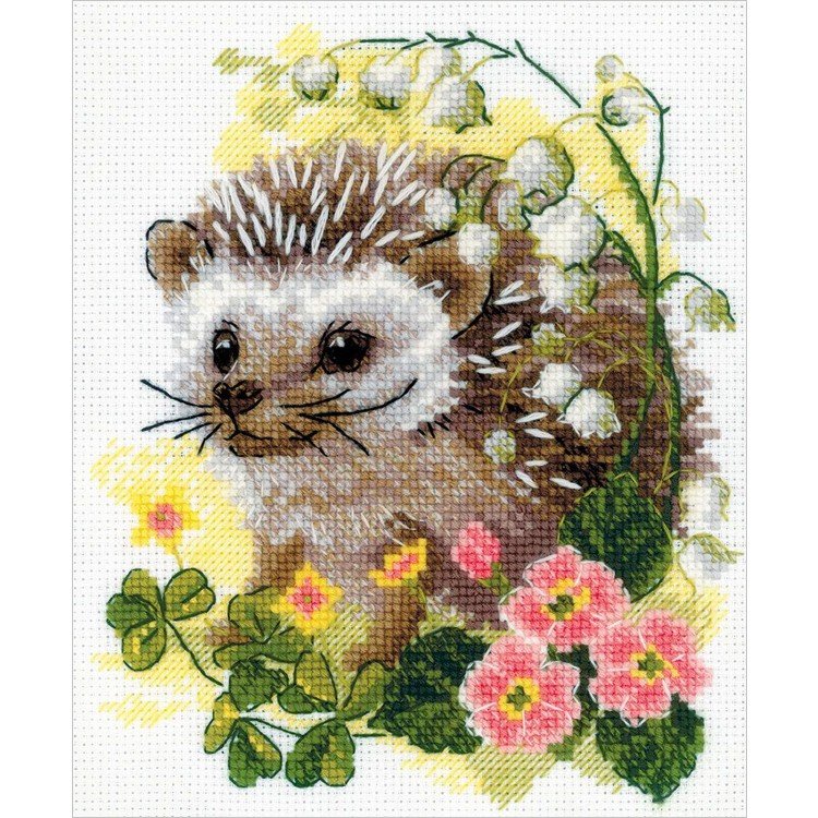 Haft krzyżykowy - Zestaw do haftu z włóczką - Mieszkaniec lasu