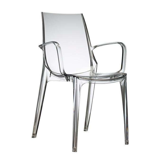 Krzesło Vanity Arm transparentne z tworzywa