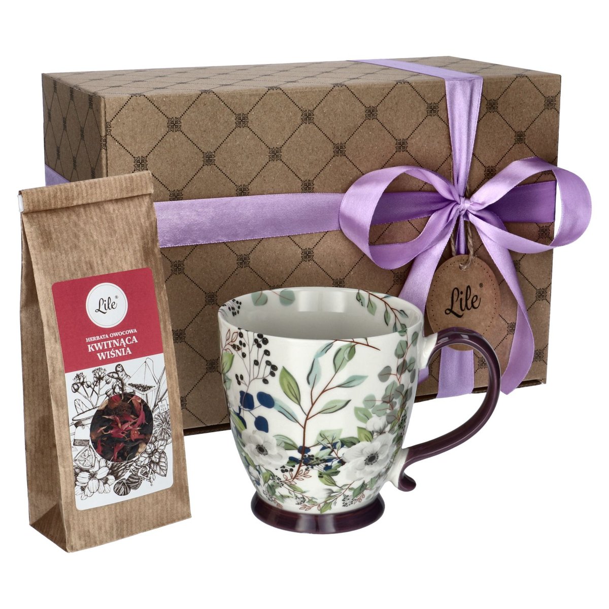 Filiżanka porcelanowa z herbatą Kwitnąca Wiśnia Lile Bellis LI-073G