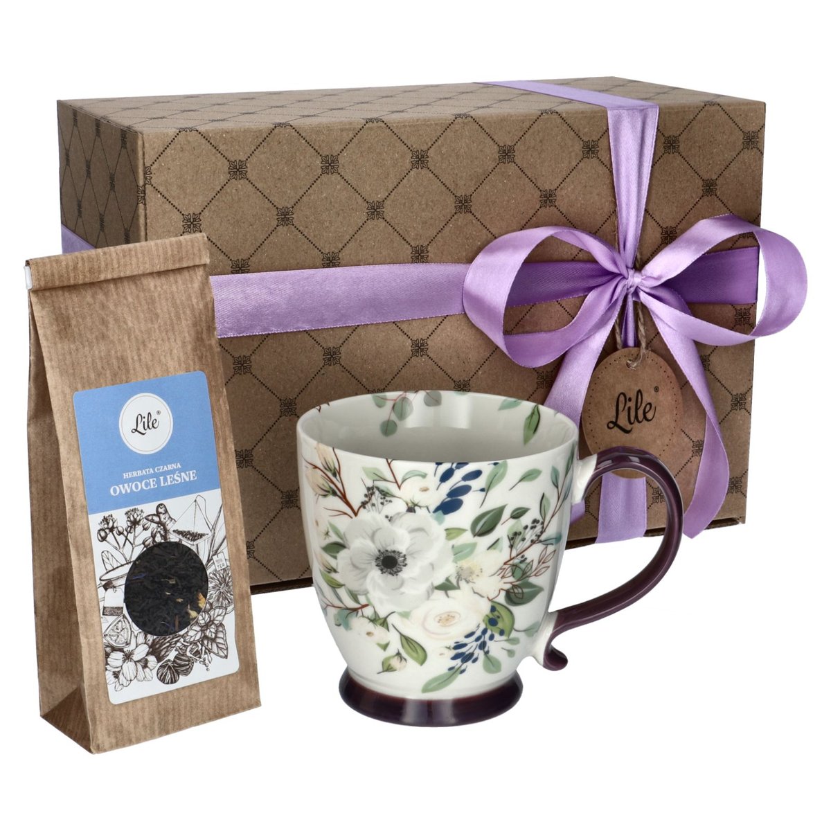 Filiżanka porcelanowa z herbatą Owoce Leśne 395 ml Lile Bellis LI-074G