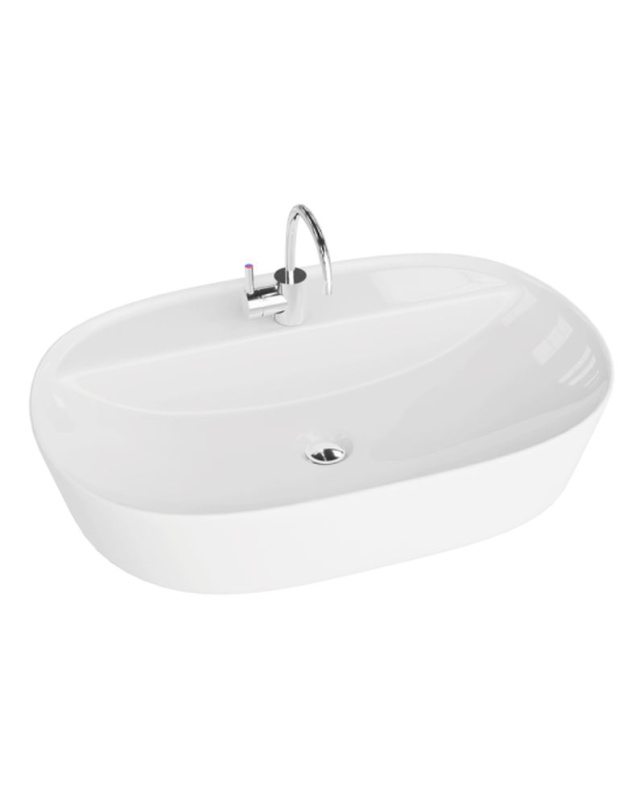 Lavita Pereya Grande Umywalka nablatowa 60,5x40 cm biały połysk 5900378314110