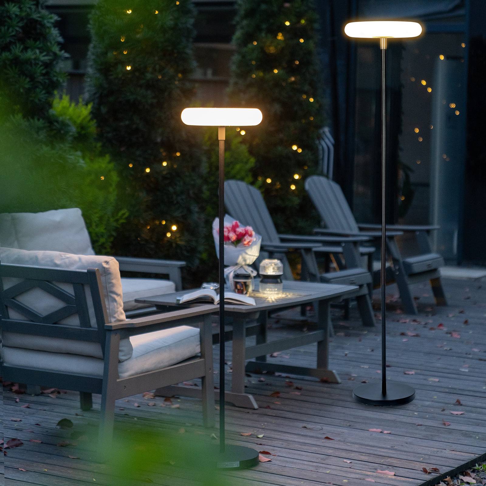 Eco-Light Solarna stojąca Pops, USB ściemniacz dotykowy IP54