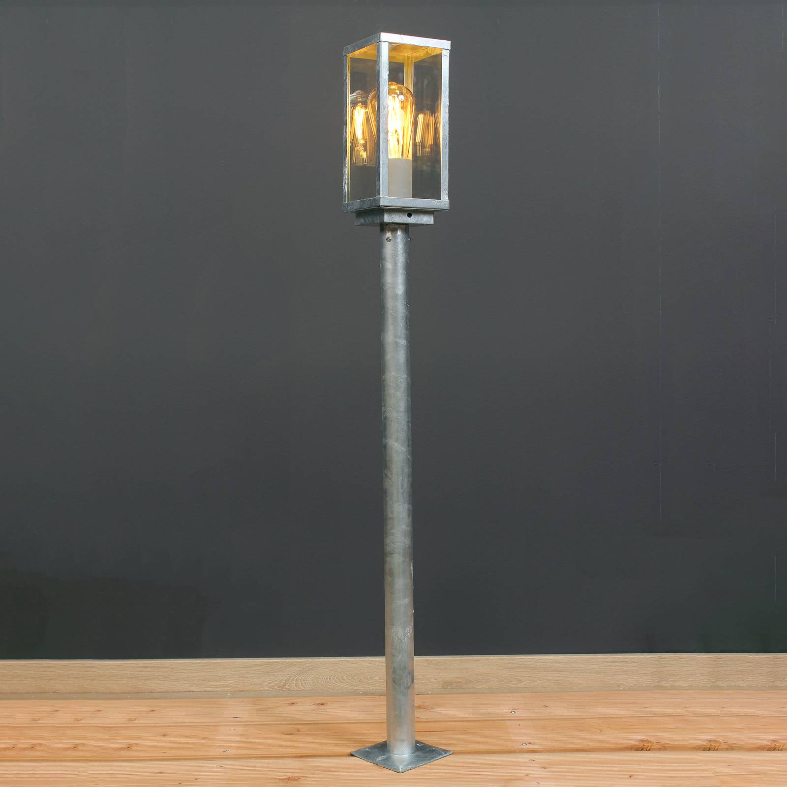 Eco-Light Słupek ogrodowy Karo czujnik zmierzchu 100 cm cynk