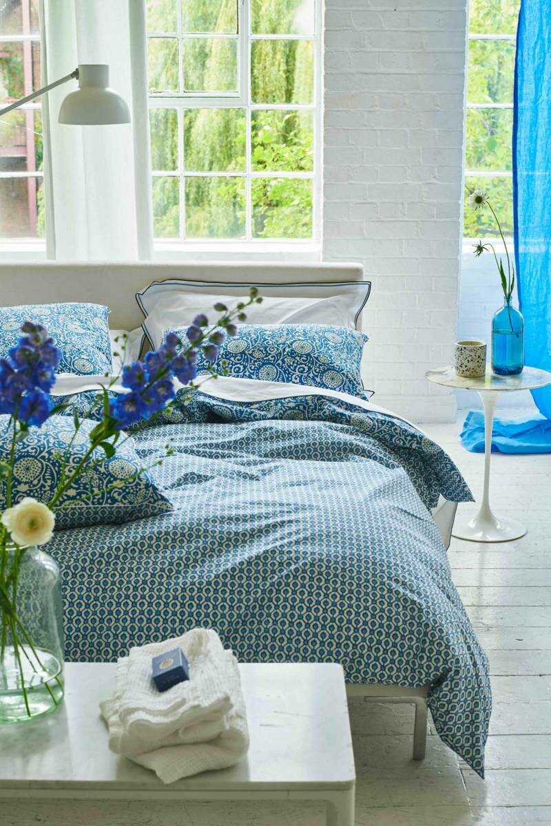 Designers Guild Poszewka perkalowa Shaqui Porcelain