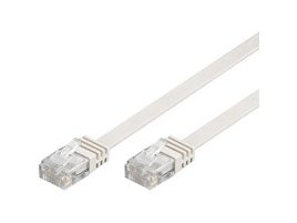 MicroConnect RJ-45/RJ-45 kat.5e U/UTP Biały 10m V-UTP510W-FLAT