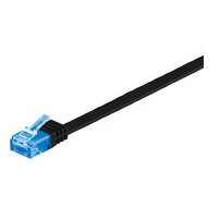 MicroConnect RJ-45/RJ-45 kat.6a U/UTP Czarny 2m V-UTP6A02S-FLAT