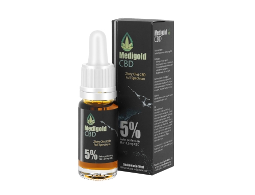 Olejek CBD Medigold 5% 10ml 1+1 gratis