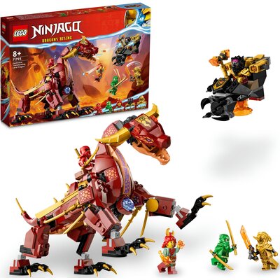 Lego NINJAGO Lawowy smok zmieniający się w falę ognia 71793