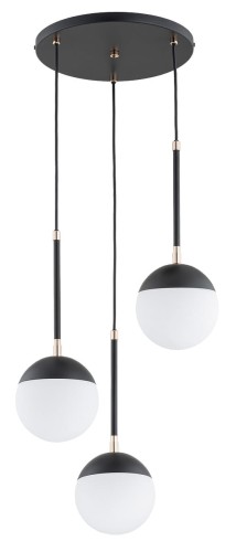 Volda Rex lampa wisząca 3-punktowa czarna/złota 62334