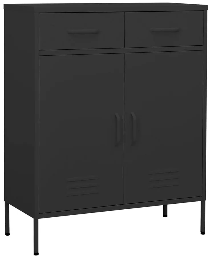 Elior Czarna stalowa szafa gospodarcza F5-B95