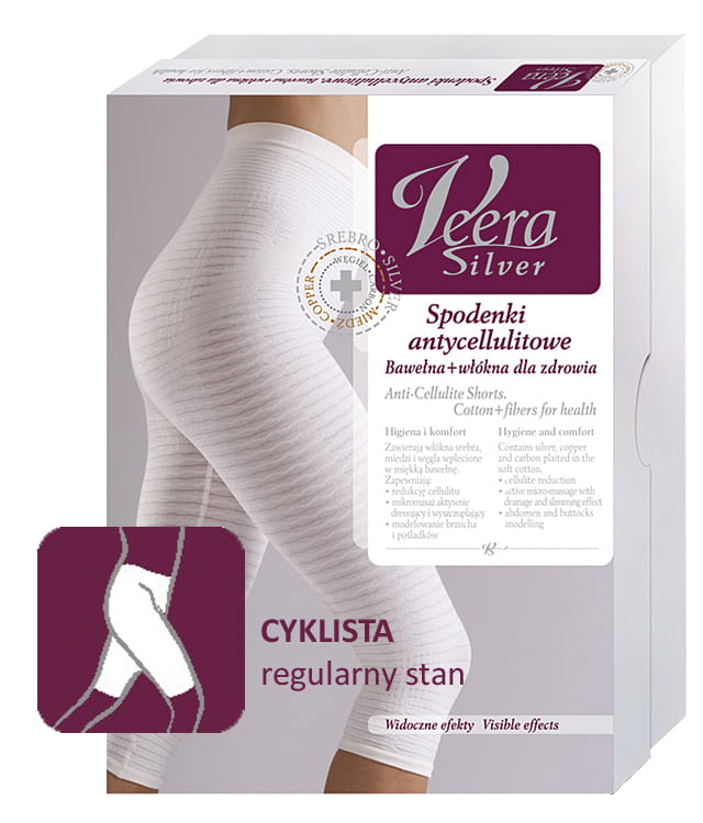 Veera Silver Spodenki Antycellulitowe Cyklista Wysokie Rozmiar L