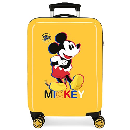 Disney Mickey Y Minnie Colors Walizka kabinowa, jeden rozmiar, Żółty, Talla única, Walizka kabinowa