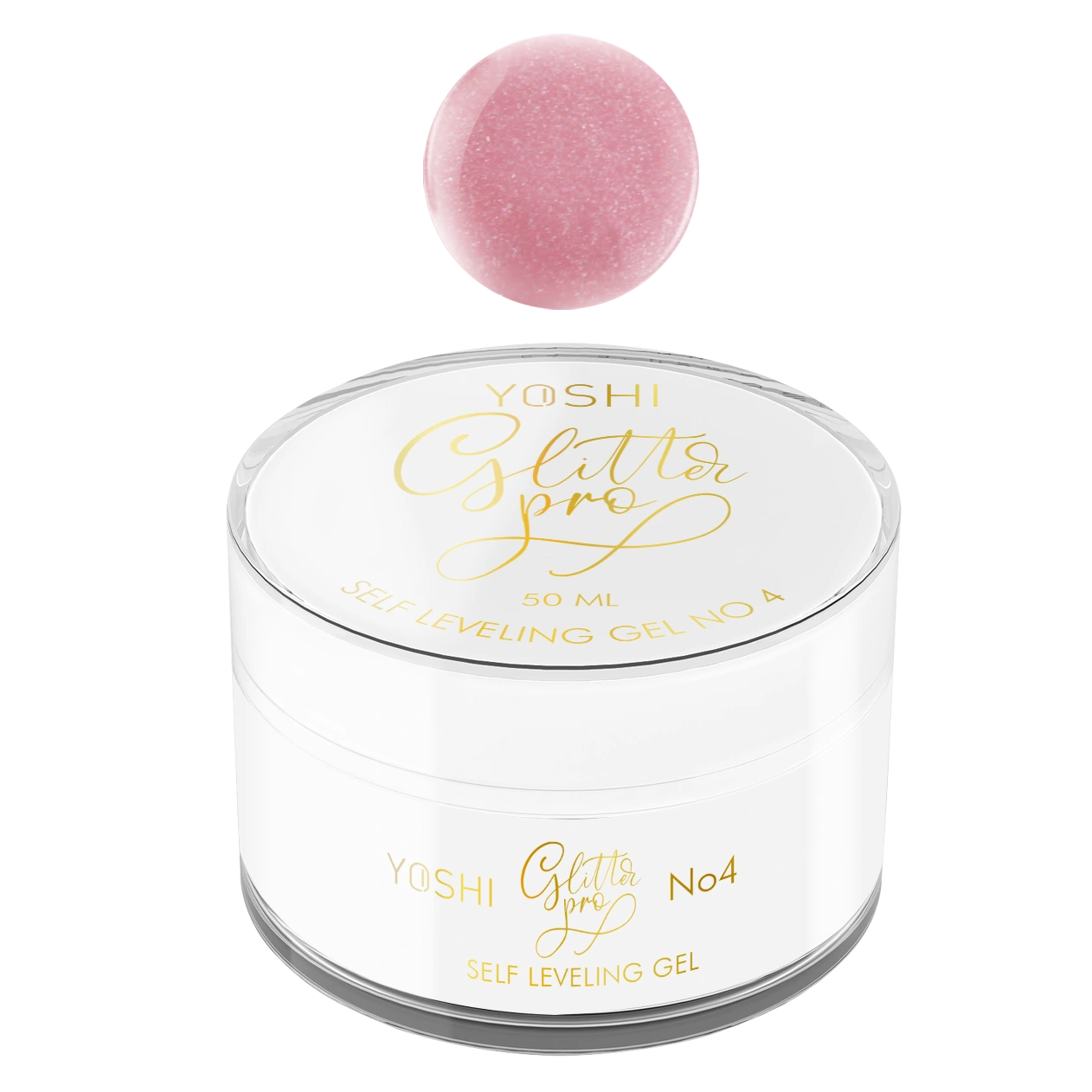 Yoshi - ŻEL BUDUJĄCY Samopoziomujący Glitter Pro No 4 15 ml