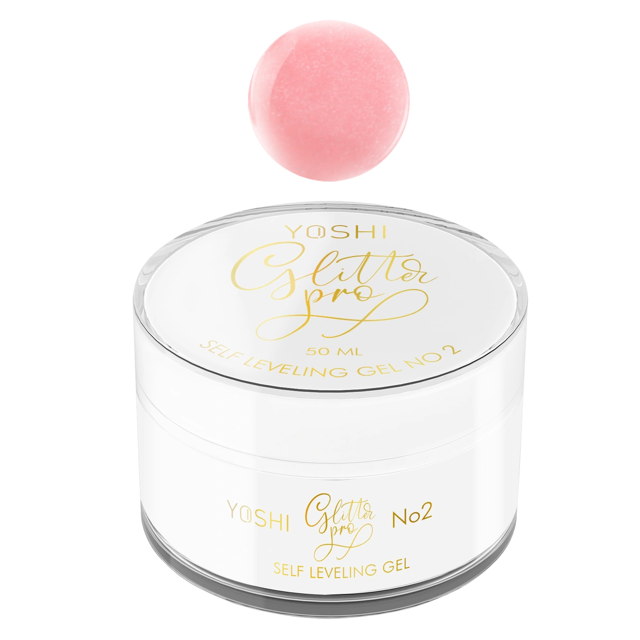 Yoshi - ŻEL BUDUJĄCY Samopoziomujący Glitter Pro No 2 50 ml