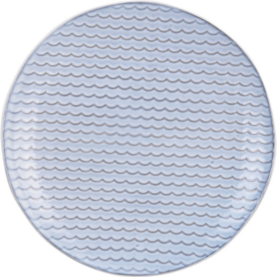Talerz deserowy z kamionki Ripples, 21 cm