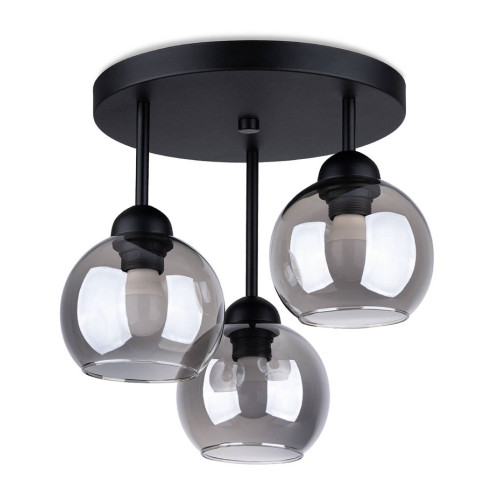 Lampa sufitowa z 3 kloszami na okrągłej podsufitce - 4X A158 C9-Z60