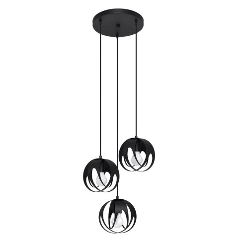 Czarna stalowa lampa wisząca nad stół - 7X A191 W6-S64