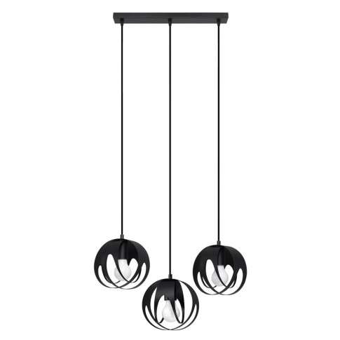 Czarna stalowa lampa wisząca nad stół w stylu loft - 7X A190 Xebik