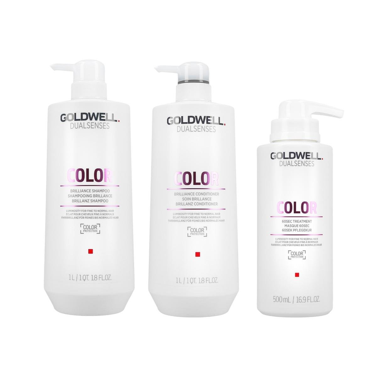 Goldwell DUALSENSES COLOR Szampon 1000 ml + Odżywka 1000 ml + Kuracja 500 ml 0000052692