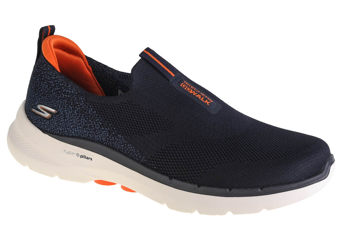 Skechers Męskie trampki GO Walk 6, granatowe, 7,5 UK, granatowy, 41.5 EU