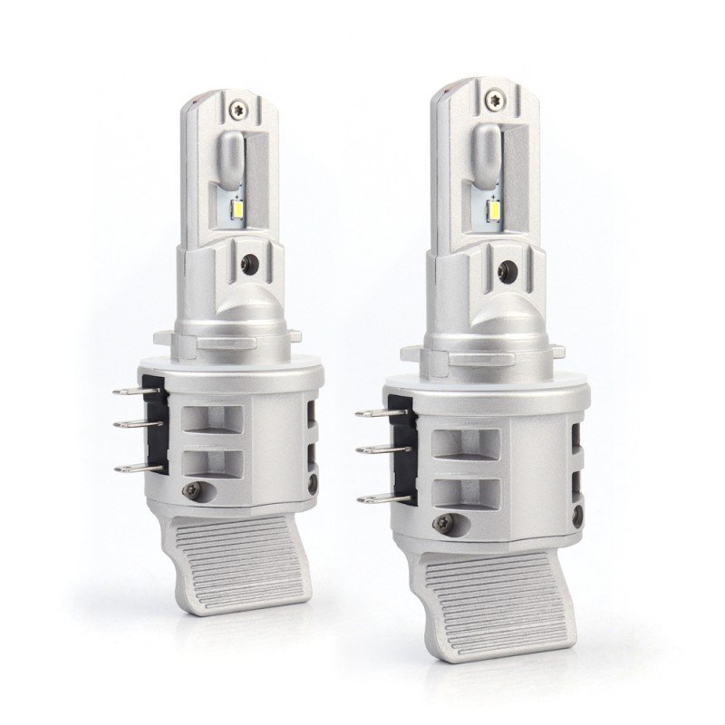 H15 LED żarówki 12-24V CANBUS CSP zestaw 2szt Nowość 2x8000lm biała mocna motoLEDy