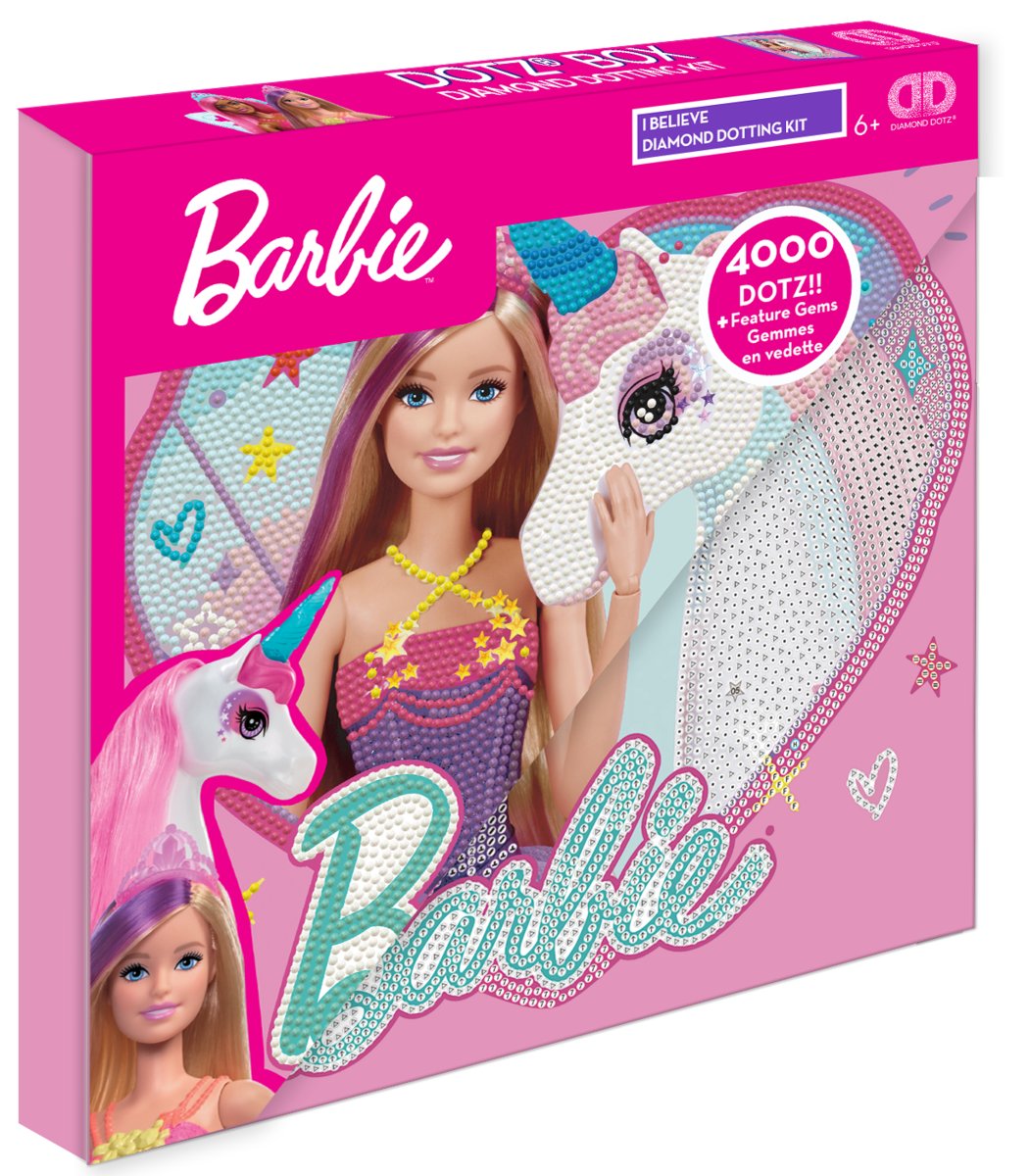 DIAMOND DOTZ, haft diamentowy, zestaw Barbie I Belive