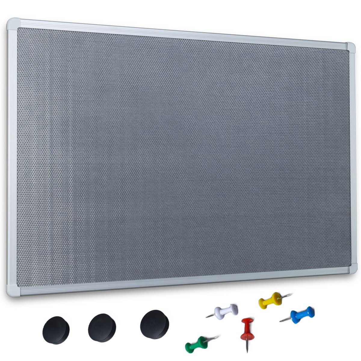 Tablica magnetyczna na pinezki i magnesy 120x90 w ramie aluminiowej PinMag + 5 pinezek i 3 magnesy!