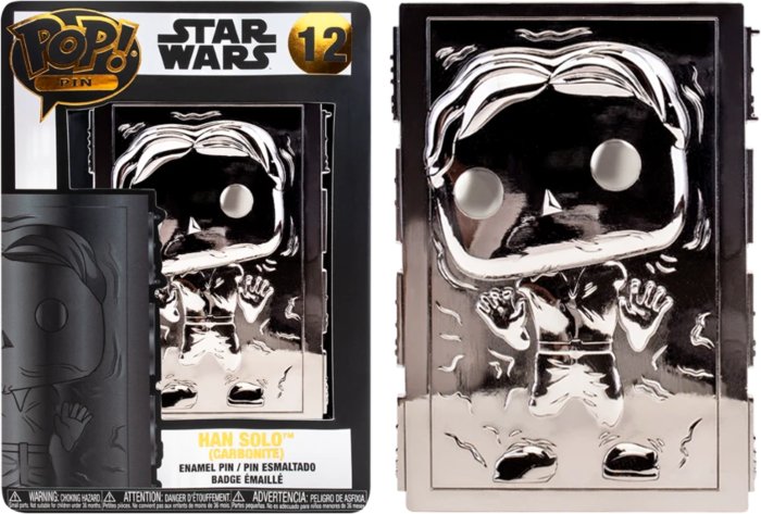 star wars - pop large enamel pin n° 12 - han solo in carbonite
