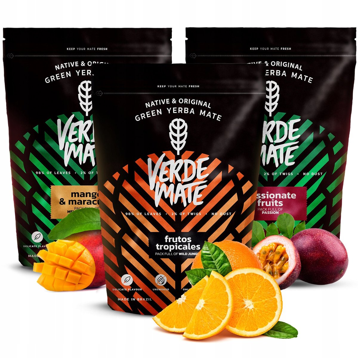 Zestaw Yerba Verde Mate Green Owoce 3x500g