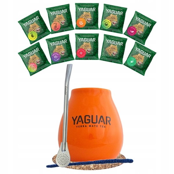 Zestaw Yerba Mate Yaguar 500g Tykwa Bombilla 10x50