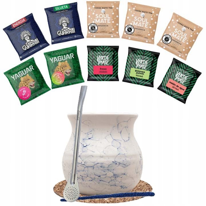 Zestaw Yerba Mate Green 500g Tykwa Bombilla 10x50g