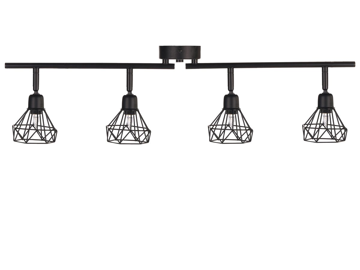 Lampa spot 4-punktowa metalowa czarna ERMA