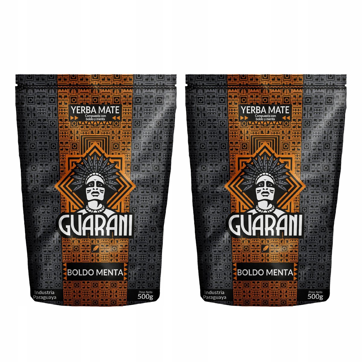 Yerba Mate Guarani Menta Boldo 2x500g Paragwaj 1kg