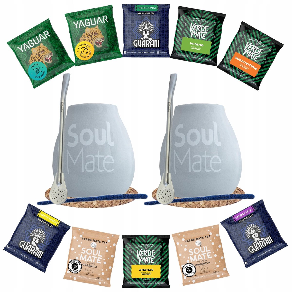 Duży yerba mate dla Dwojga 10x50g 500g Akcesoria