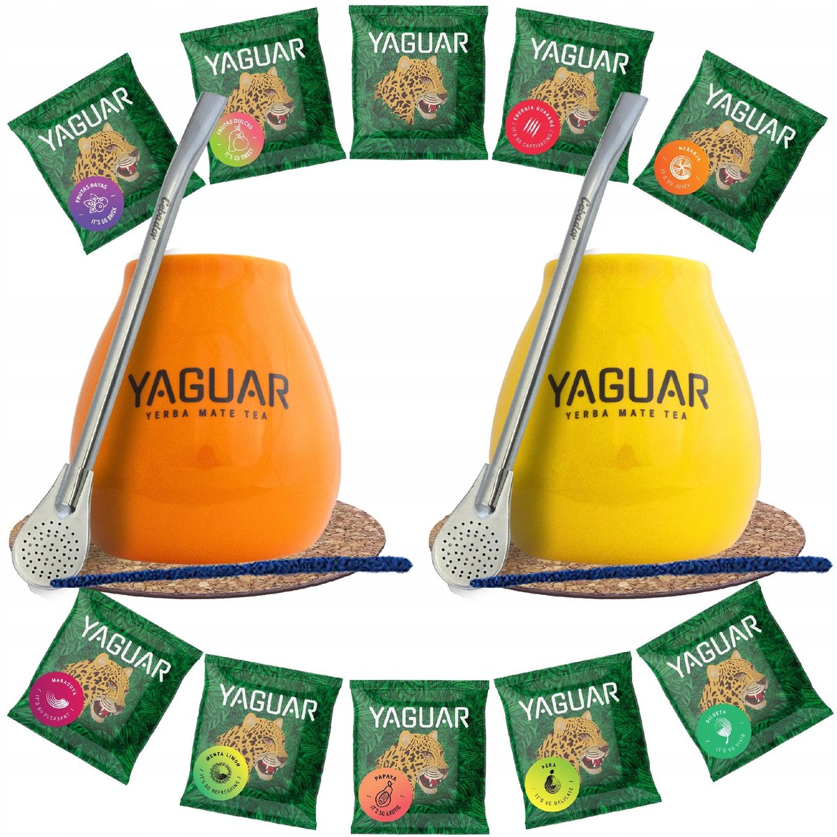Zestaw 500g Yerba Mate Yaguar 10x50g dla dwojga
